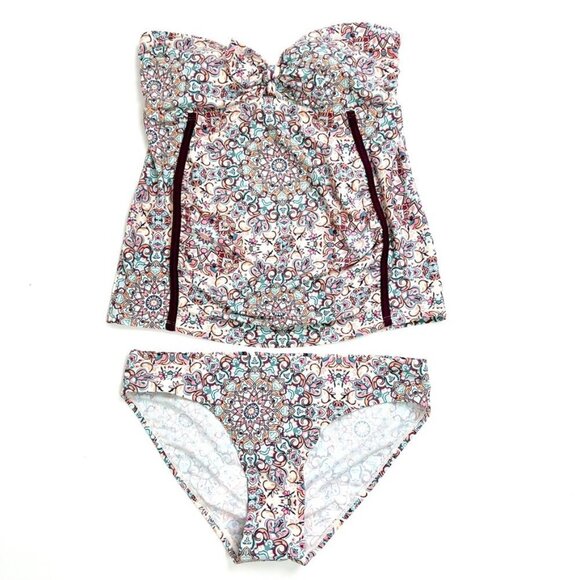 NWT Jessica Simpson for Motherhood Maternity Print Tankini Swimsuit Set. Size S - Picture 3 of 15